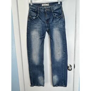 Chams Jeans Boys Size 12 Streetwear Embroidered Pockets Punk Grunge